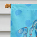 Blue Crab Blue Polkadot Flag Canvas House Size BB8246CHF