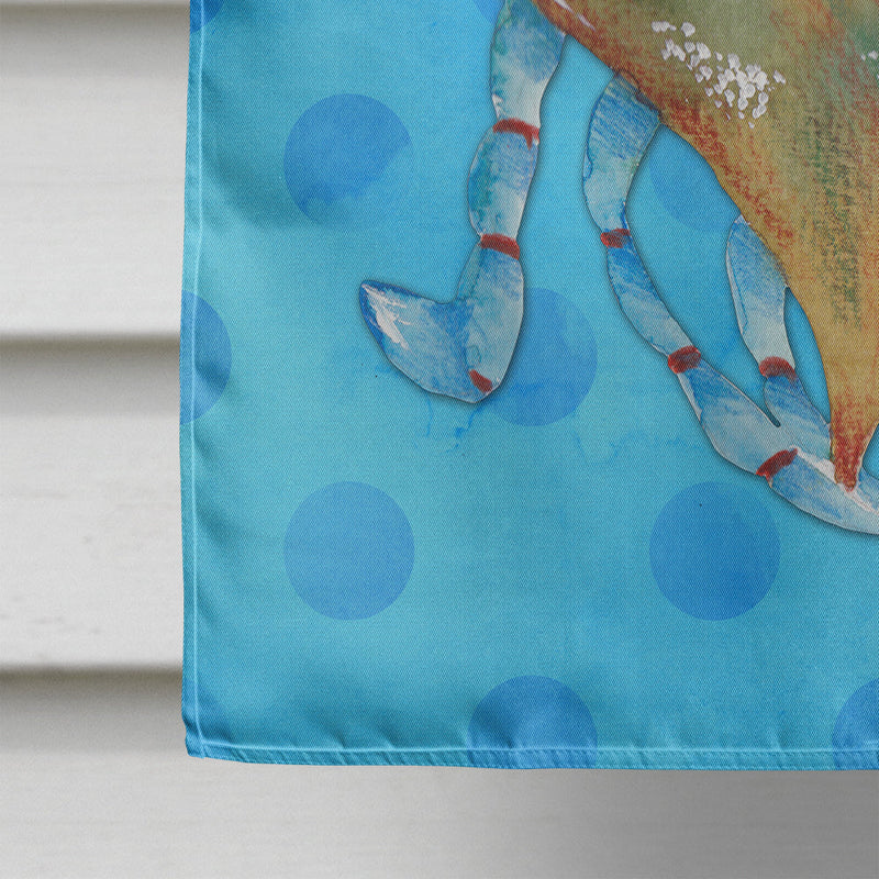 Blue Crab Blue Polkadot Flag Canvas House Size BB8246CHF