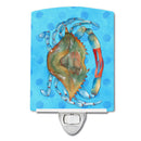 Blue Crab Blue Polkadot Ceramic Night Light BB8246CNL