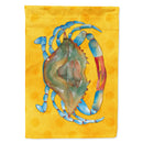 Blue Crab Yellow Polkadot Flag Canvas House Size BB8247CHF