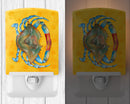 Blue Crab Yellow Polkadot Ceramic Night Light BB8247CNL