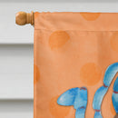 Blue Crab Orange Polkadot Flag Canvas House Size BB8248CHF