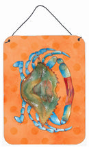 Blue Crab Orange Polkadot Wall or Door Hanging Prints BB8248DS1216