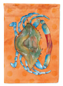 Blue Crab Orange Polkadot Garden Flag - Outdoor Decorative Yard Flag BB8248GF