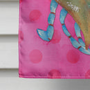 Blue Crab Pink Polkadot Flag Canvas House Size BB8249CHF