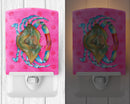 Blue Crab Pink Polkadot Ceramic Night Light BB8249CNL