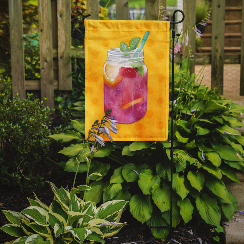 Mason Jar Cocktail Yellow Polkadot Flag Garden Size BB8252GF