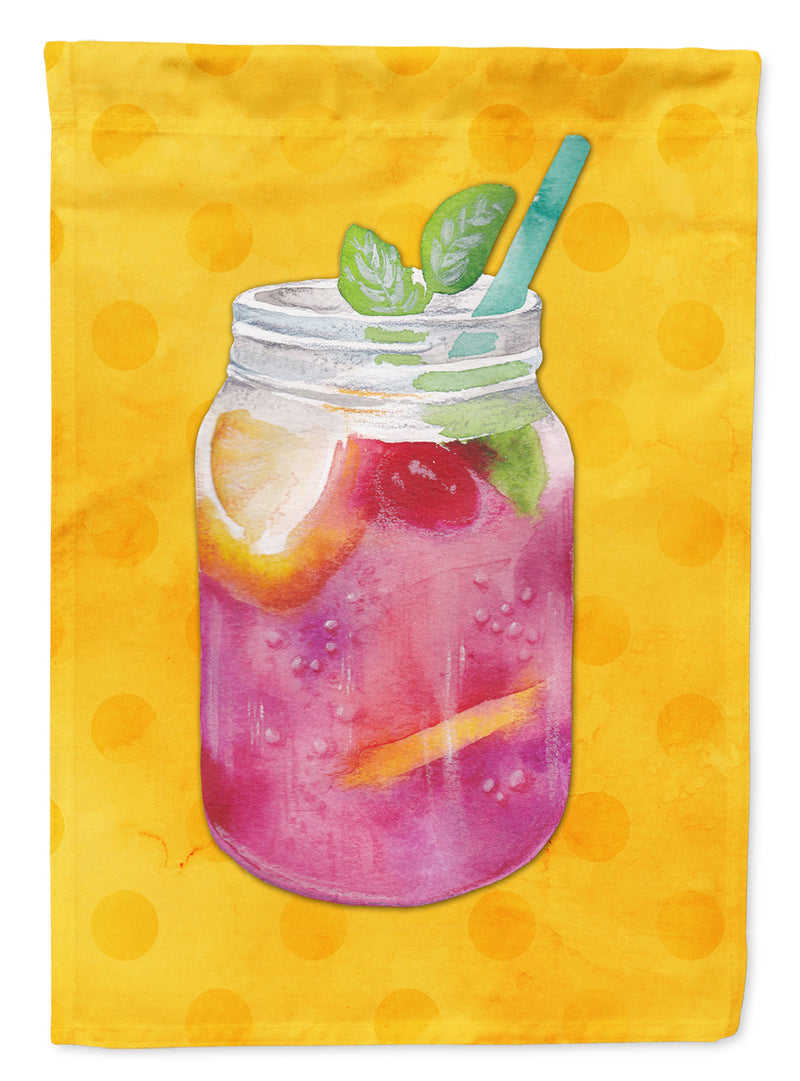 Mason Jar Cocktail Yellow Polkadot Flag Garden Size BB8252GF