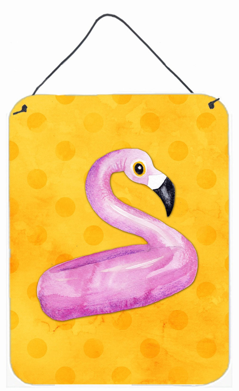 Flamingo Floaty Yellow Polkadot Wall or Door Hanging Prints BB8257DS1216