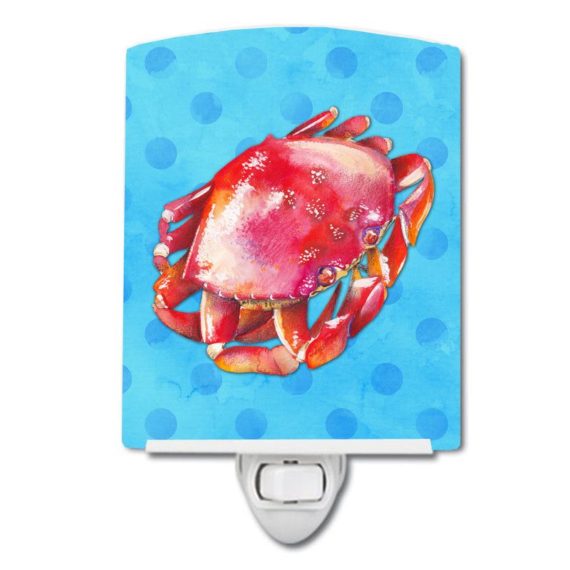 Crab Blue Polkadot Ceramic Night Light BB8266CNL