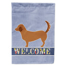 Alpine Dachsbrake Welcome House Flag 28x40 Porch Sleeve Pole Decorative Outside Yard Banner Artwork Wall Hanging, Polyester