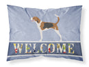 American Foxhound Welcome Fabric Standard Pillowcase – Artistic Decorative Front, White Back BB8271PILLOWCASE