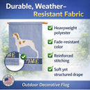 Ariege Pointer Welcome House Flag 28x40 Porch Sleeve Pole Decorative Outside Yard Banner Artwork Wall Hanging, Polyester