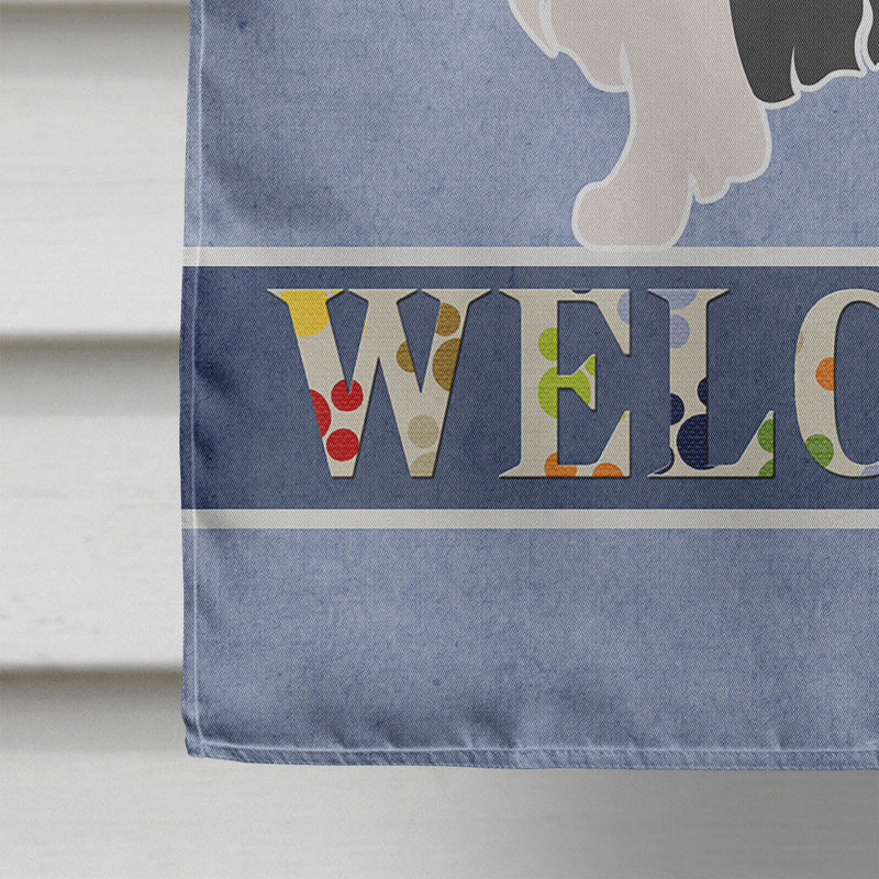 English Springer Spaniel Welcome Flag Canvas House Size BB8273CHF