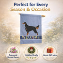 Gordon Setter Welcome House Flag 28x40 Porch Sleeve Pole Decorative Outside Yard Banner Artwork Wall Hanging, Polyester
