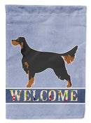 Gordon Setter Welcome House Flag 28x40 Porch Sleeve Pole Decorative Outside Yard Banner Artwork Wall Hanging, Polyester