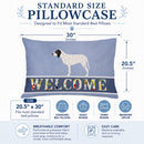 Gascon Saintongeois Welcome Standard Pillowcase Lightweight Super Soft Easy Care Decorative Artwork Pillowcase, Standard