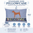 Irish Terrier Welcome Standard Pillowcase Lightweight Super Soft Easy Care Decorative Artwork Pillowcase, Standard