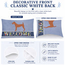 Irish Terrier Welcome Standard Pillowcase Lightweight Super Soft Easy Care Decorative Artwork Pillowcase, Standard