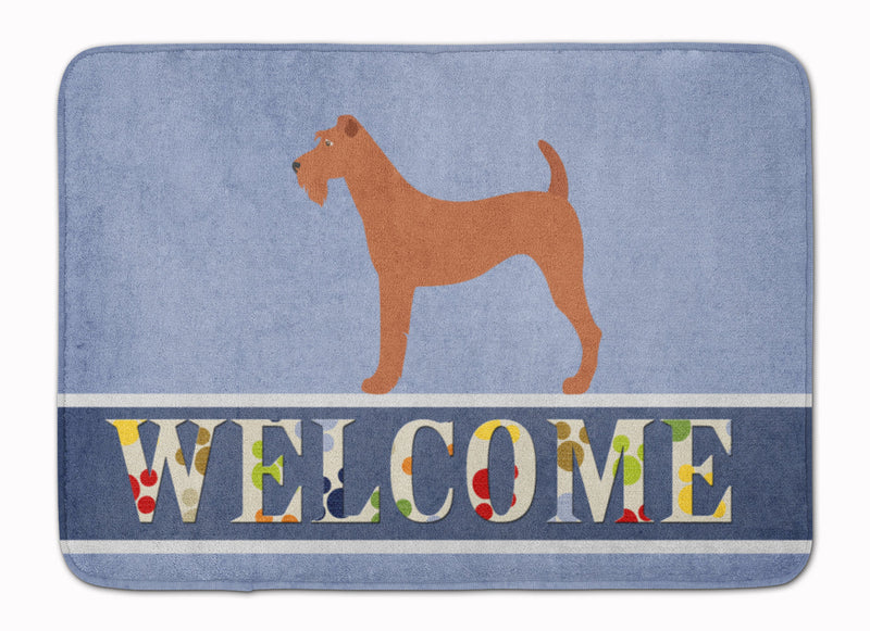 Irish Terrier Welcome Machine Washable Memory Foam Mat BB8276RUG