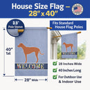 Rhodesian Ridgeback Welcome House Flag 28x40 Porch Sleeve Pole Decorative Outside Yard Banner Artwork Wall Hanging, Polyester