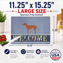 Rhodesian Ridgeback Welcome Cutting Board Tempered Glass Kitchen Cutting Surface, Heat Resistant Chopping, Non-Slip Feet, Food Prep & Serving