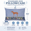 Rhodesian Ridgeback Welcome Standard Pillowcase Lightweight Super Soft Easy Care Decorative Artwork Pillowcase, Standard