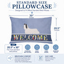 Skye Terrier Welcome Standard Pillowcase Lightweight Super Soft Easy Care Decorative Artwork Pillowcase, Standard