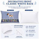 Smooth Fox Terrier Welcome Standard Pillowcase Lightweight Super Soft Easy Care Decorative Artwork Pillowcase, Standard