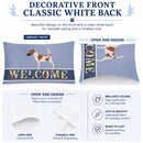 Smooth Fox Terrier Welcome Standard Pillowcase Lightweight Super Soft Easy Care Decorative Artwork Pillowcase, Standard