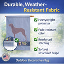 Weimaraner Welcome House Flag 28x40 Porch Sleeve Pole Decorative Outside Yard Banner Artwork Wall Hanging, Polyester