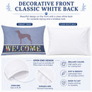 Weimaraner Welcome Standard Pillowcase Lightweight Super Soft Easy Care Decorative Artwork Pillowcase, Standard