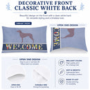 Weimaraner Welcome Standard Pillowcase Lightweight Super Soft Easy Care Decorative Artwork Pillowcase, Standard