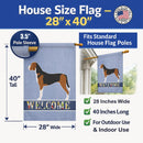 Hamiltonstövare Welcome House Flag 28x40 Porch Sleeve Pole Decorative Outside Yard Banner Artwork Wall Hanging, Polyester