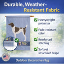 German Shorthaired Pointer Welcome House Flag 28x40 Porch Sleeve Pole Decorative Outside Yard Banner Artwork Wall Hanging, Polyester