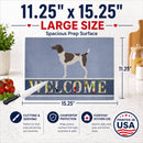 German Shorthaired Pointer Welcome Cutting Board Tempered Glass Kitchen Cutting Surface, Heat Resistant Chopping, Non-Slip Feet, Food Prep & Serving