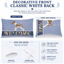 Wire Fox Terrier Welcome Standard Pillowcase Lightweight Super Soft Easy Care Decorative Artwork Pillowcase, Standard