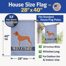 Bavarian Mountian Hound Welcome House Flag 28x40 Porch Sleeve Pole Decorative Outside Yard Banner Artwork Wall Hanging, Polyester