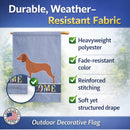 Bavarian Mountian Hound Welcome House Flag 28x40 Porch Sleeve Pole Decorative Outside Yard Banner Artwork Wall Hanging, Polyester