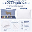 Cairn Terrier Welcome Standard Pillowcase Lightweight Super Soft Easy Care Decorative Artwork Pillowcase, Standard
