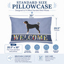 Appenzeller Sennenhund Welcome Standard Pillowcase Lightweight Super Soft Easy Care Decorative Artwork Pillowcase, Standard