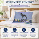 Australian Cattle Dog Welcome Standard Pillowcase Lightweight Super Soft Easy Care Decorative Artwork Pillowcase, Standard