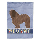 Bergamasco Shepherd Welcome House Flag 28x40 Porch Sleeve Pole Decorative Outside Yard Banner Artwork Wall Hanging, Polyester