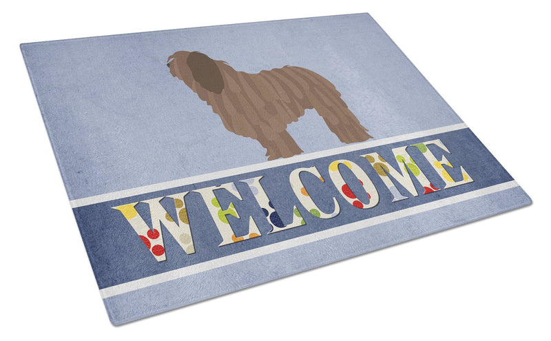 Bergamasco Shepherd Welcome Glass Cutting Board Large BB8291LCB