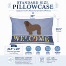Bergamasco Shepherd Welcome Standard Pillowcase Lightweight Super Soft Easy Care Decorative Artwork Pillowcase, Standard
