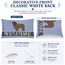 Bergamasco Shepherd Welcome Standard Pillowcase Lightweight Super Soft Easy Care Decorative Artwork Pillowcase, Standard
