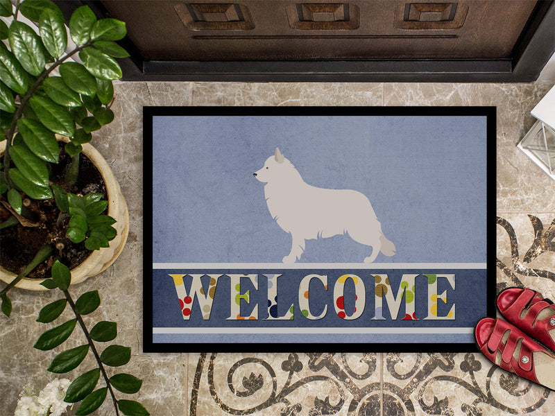 Berger Blanc Suisse Welcome Indoor or Outdoor Mat 18x27 BB8292MAT