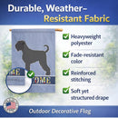 Black Russian Terrier Welcome House Flag 28x40 Porch Sleeve Pole Decorative Outside Yard Banner Artwork Wall Hanging, Polyester