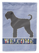 Black Russian Terrier Welcome Garden Flag - Outdoor Decorative Yard Flag BB8293GF