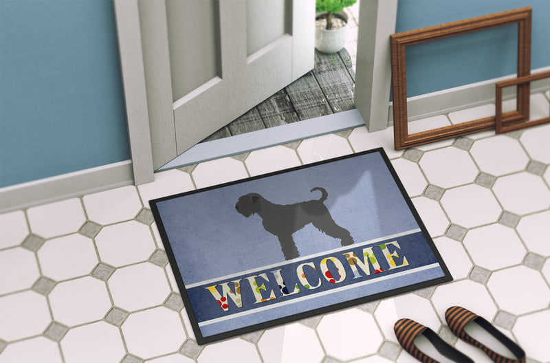 Black Russian Terrier Welcome Doormat - 24x36 Decorative Floor Mat – Indoor/Outdoor Rug with Artistic Flair BB8293JMAT